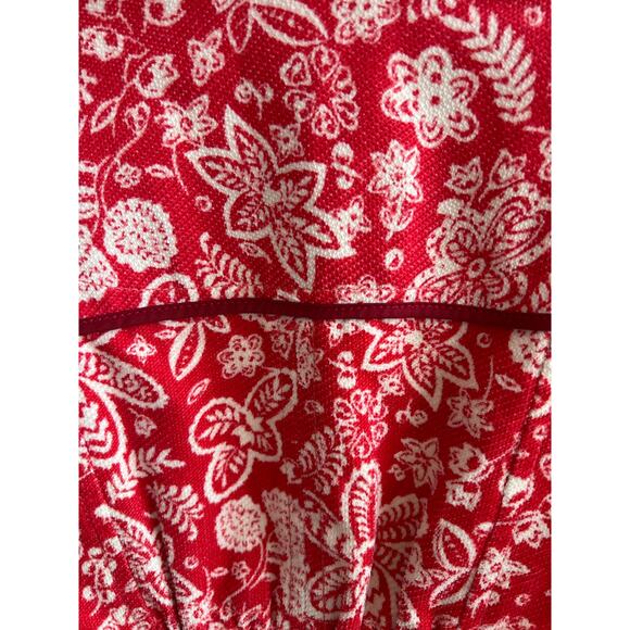 Elevenses Red Corduroy Quilted Jacket Size 4 - Picture 8 of 8